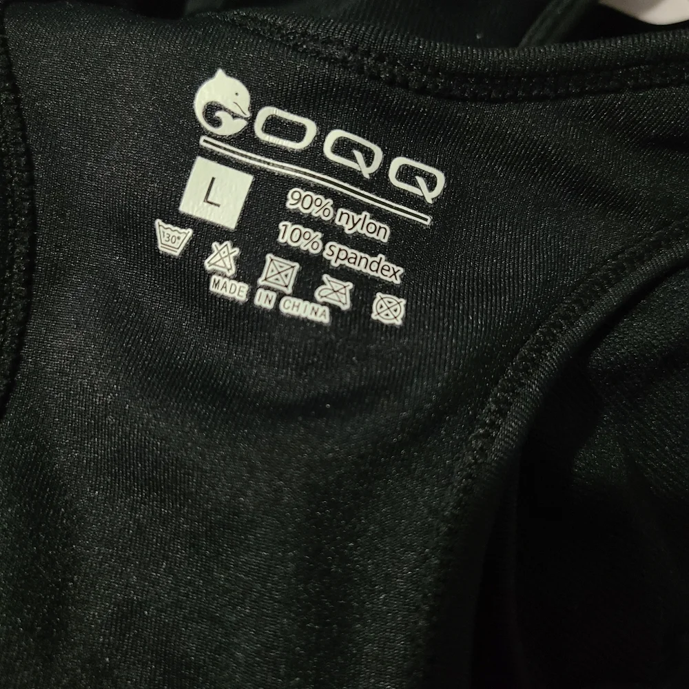 Black Open Back Workout Romper - Picture 2 of 5